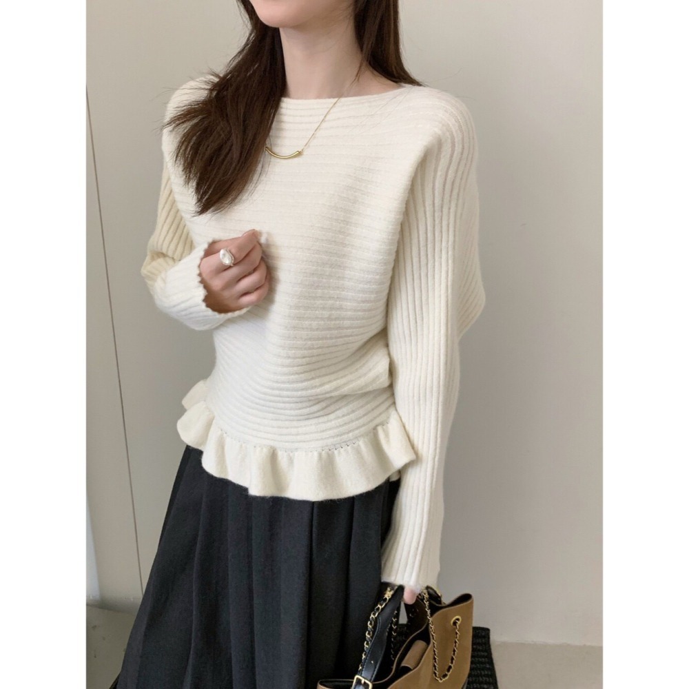 ［台中現貨⚡️過年紅色毛衣］💘毛衣版的三宅風 設計簡單 高級又耐看 後綁帶縮腰身 5色-細節圖4