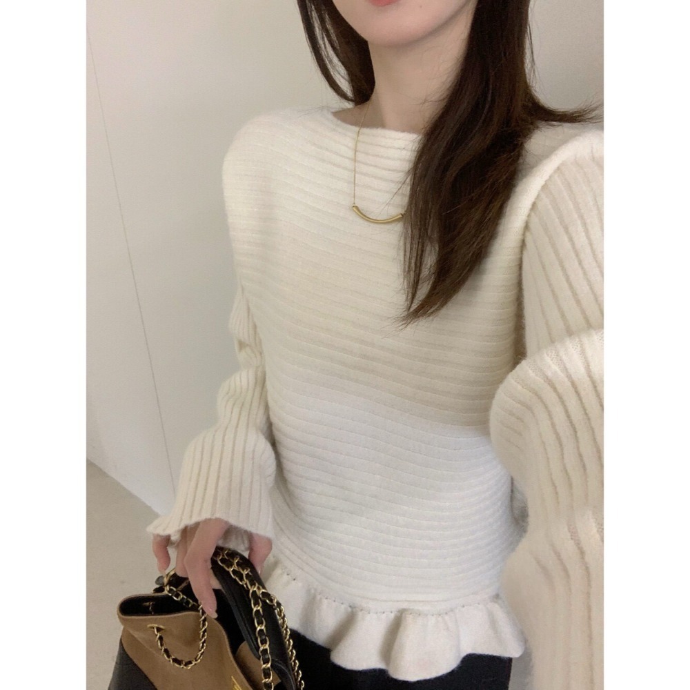 ［台中現貨⚡️過年紅色毛衣］💘毛衣版的三宅風 設計簡單 高級又耐看 後綁帶縮腰身 5色-規格圖11