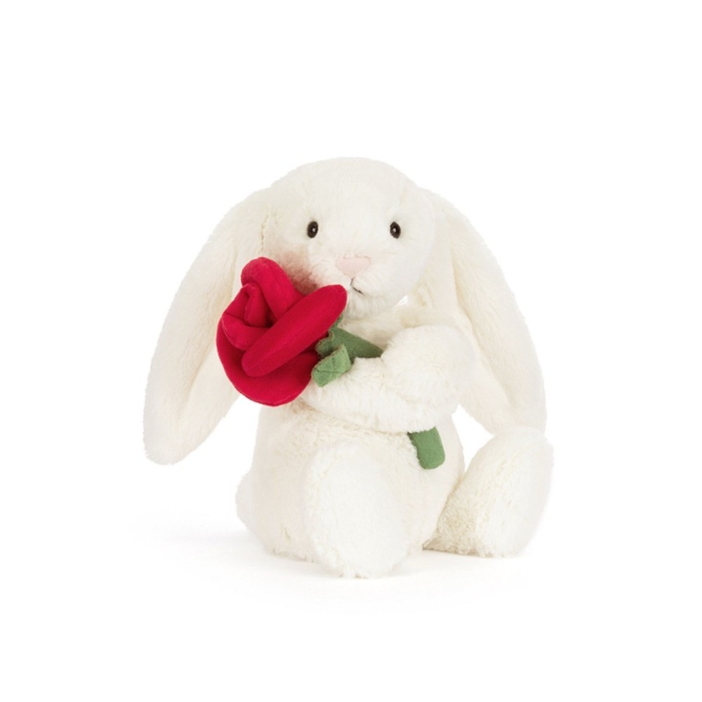 台中現貨 Jellycat 情人節限定🌹抱玫瑰兔-細節圖3