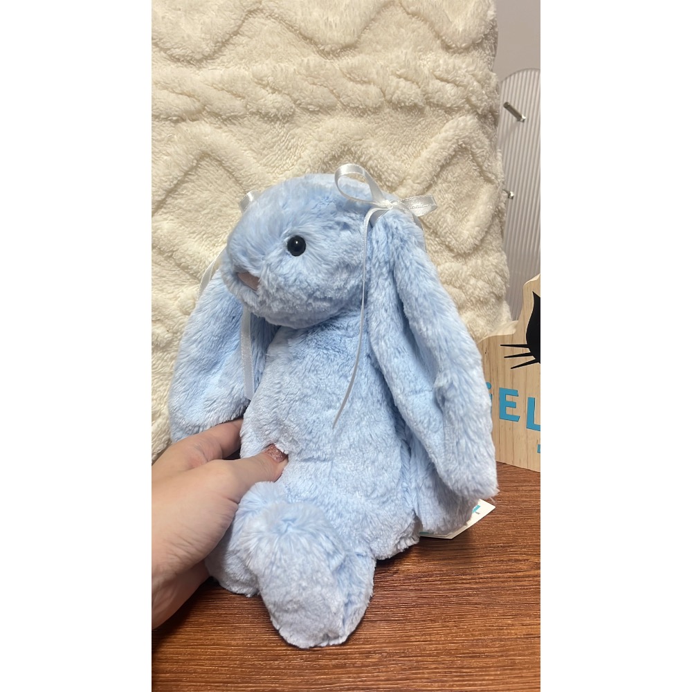 台中現貨⚡️Jellycat 邦尼兔🐰寶寶藍含防塵袋-細節圖2