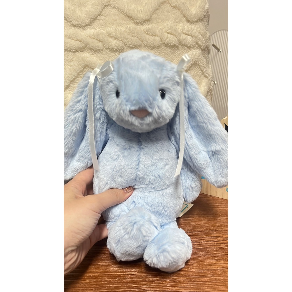 台中現貨⚡️Jellycat 邦尼兔🐰寶寶藍含防塵袋-細節圖4