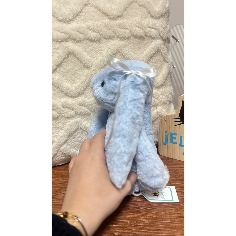 台中現貨⚡️Jellycat 邦尼兔🐰寶寶藍含防塵袋-細節圖6