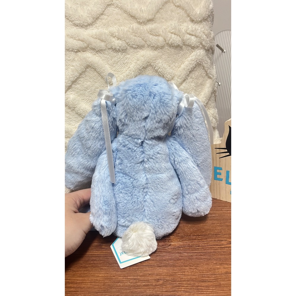 台中現貨⚡️Jellycat 邦尼兔🐰寶寶藍含防塵袋-細節圖7