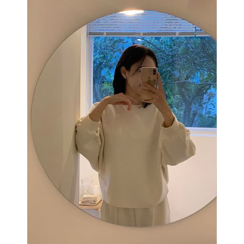 202512正韓🇰🇷簡約高級鬆弛感 棉質套裝 顯瘦飛鼠袖 慵懶百搭黑白-細節圖6