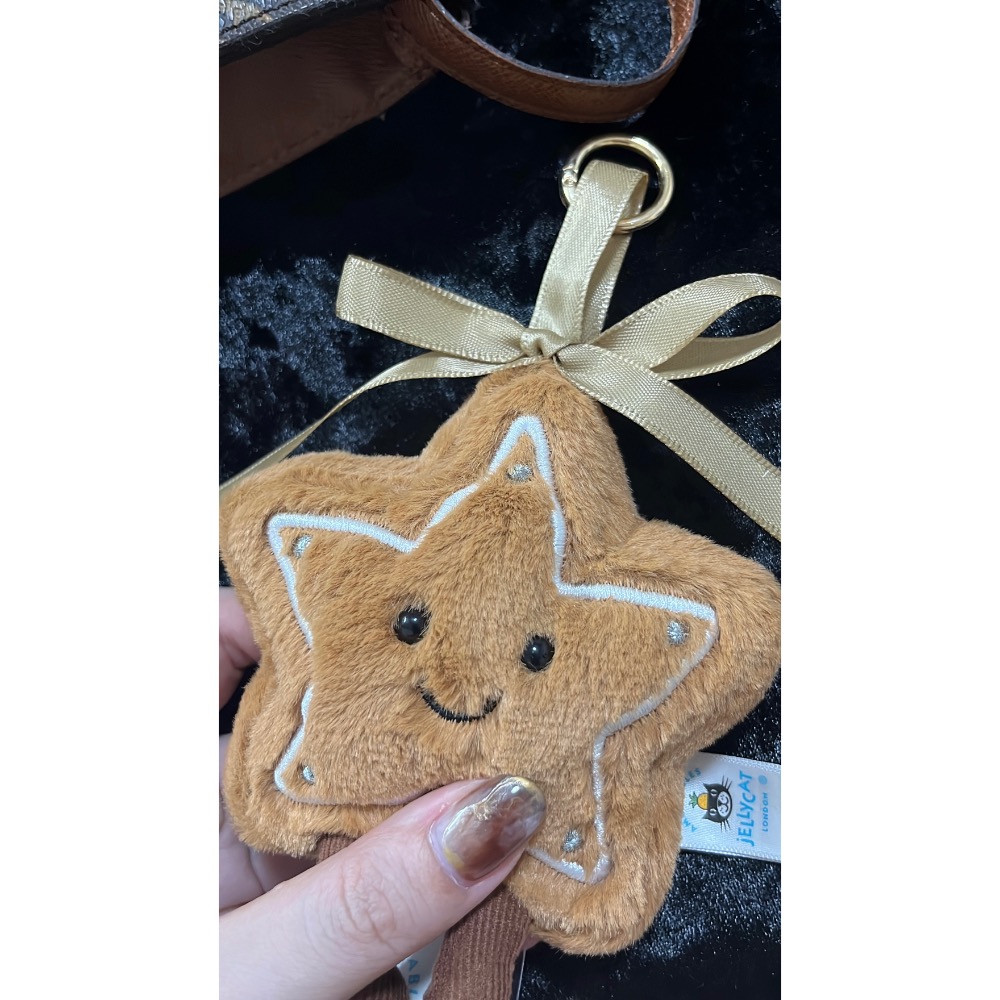 台中現貨⚡️Jellycat 🎄聖誕限定 薑餅星星🌟 可以改吊飾-細節圖5