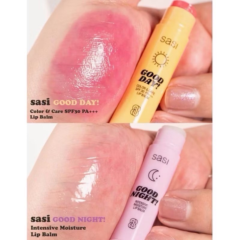 台中現貨⚡️sasi泰國🇹🇭美好一天日間/夜間 防曬 變色 潤色 保濕 滋潤 護唇膏 潤唇膏-細節圖3
