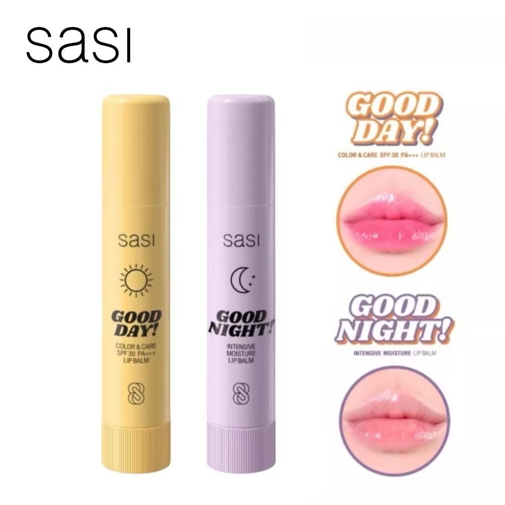 台中現貨⚡️sasi泰國🇹🇭美好一天日間/夜間 防曬 變色 潤色 保濕 滋潤 護唇膏 潤唇膏-細節圖6