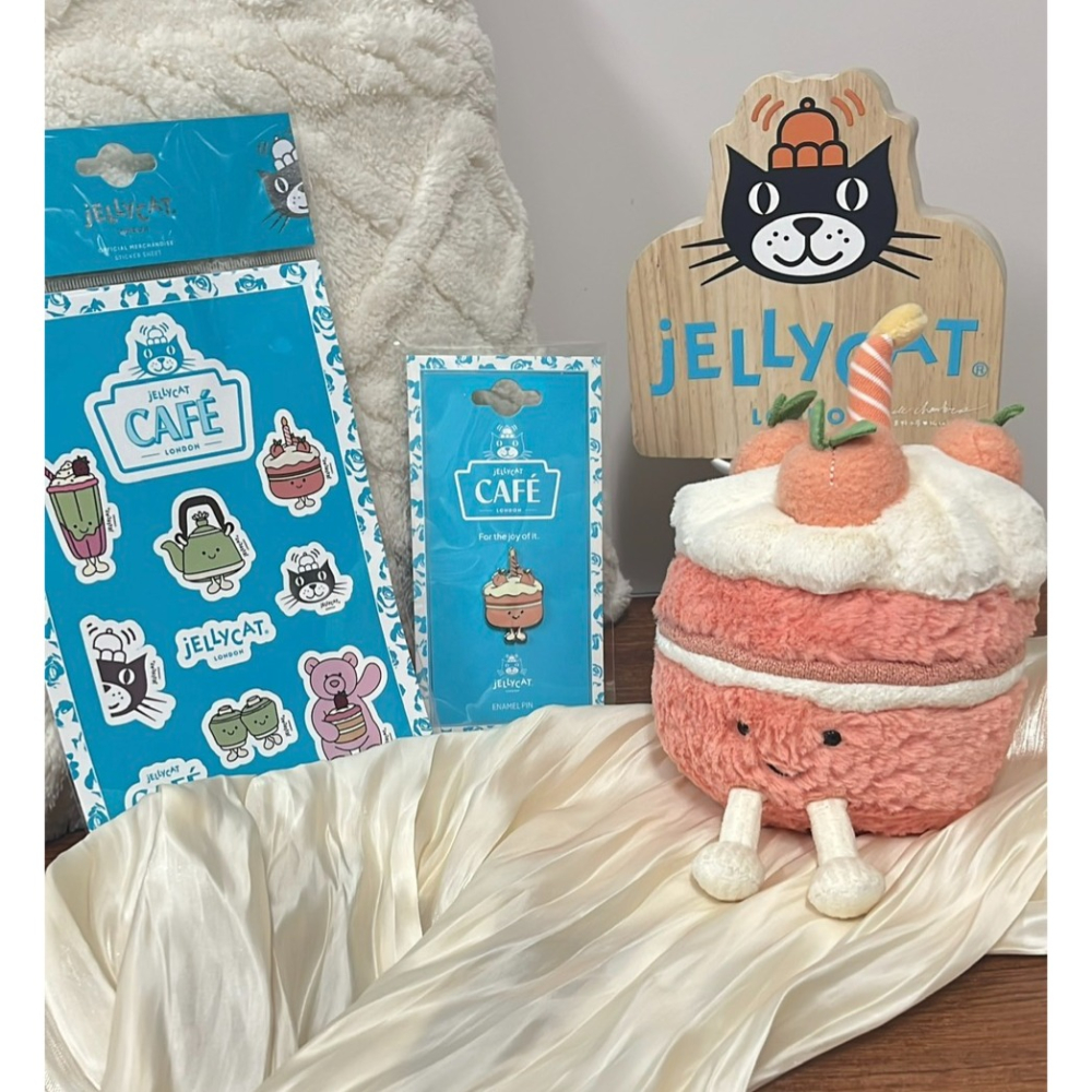 台中正品現貨⚡️Jellycat 上海限定 蜜桃蛋糕 桃子蛋糕 Melbie Peach Cake 另有兔吊飾-細節圖9