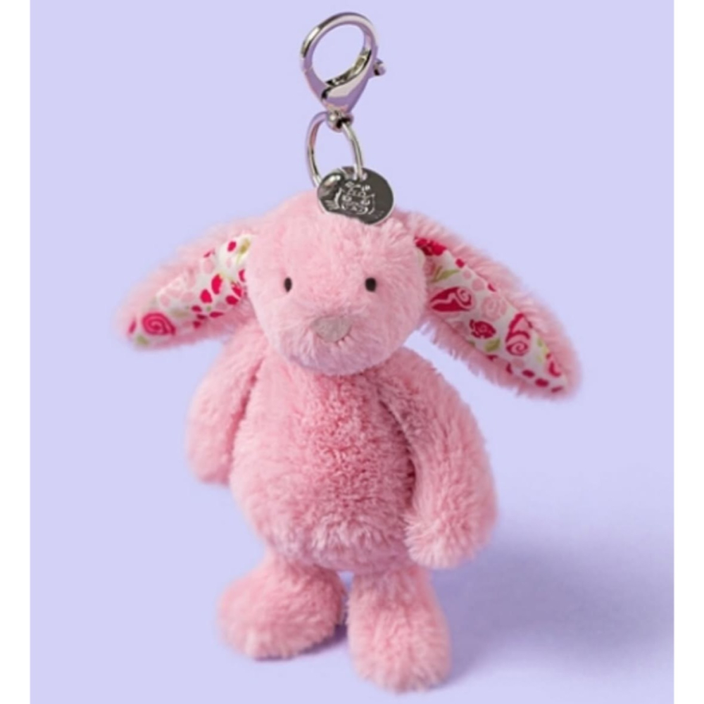 台中正品現貨⚡️jellycat上海北京限定兔吊飾 紫花布瑟紫珀 粉花布芙珞馨 Bunny Bag Charm-細節圖10
