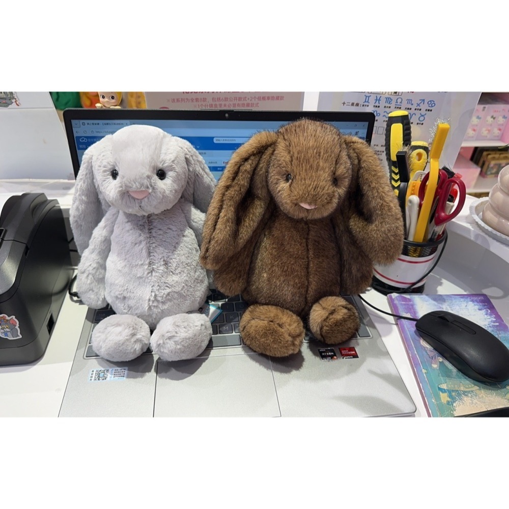 台中現貨 Jellycat 🫜金標致臻害羞霍普萊斯敦邦尼兔M 咖啡兔 Hoppleston Luxe Bunny-細節圖5