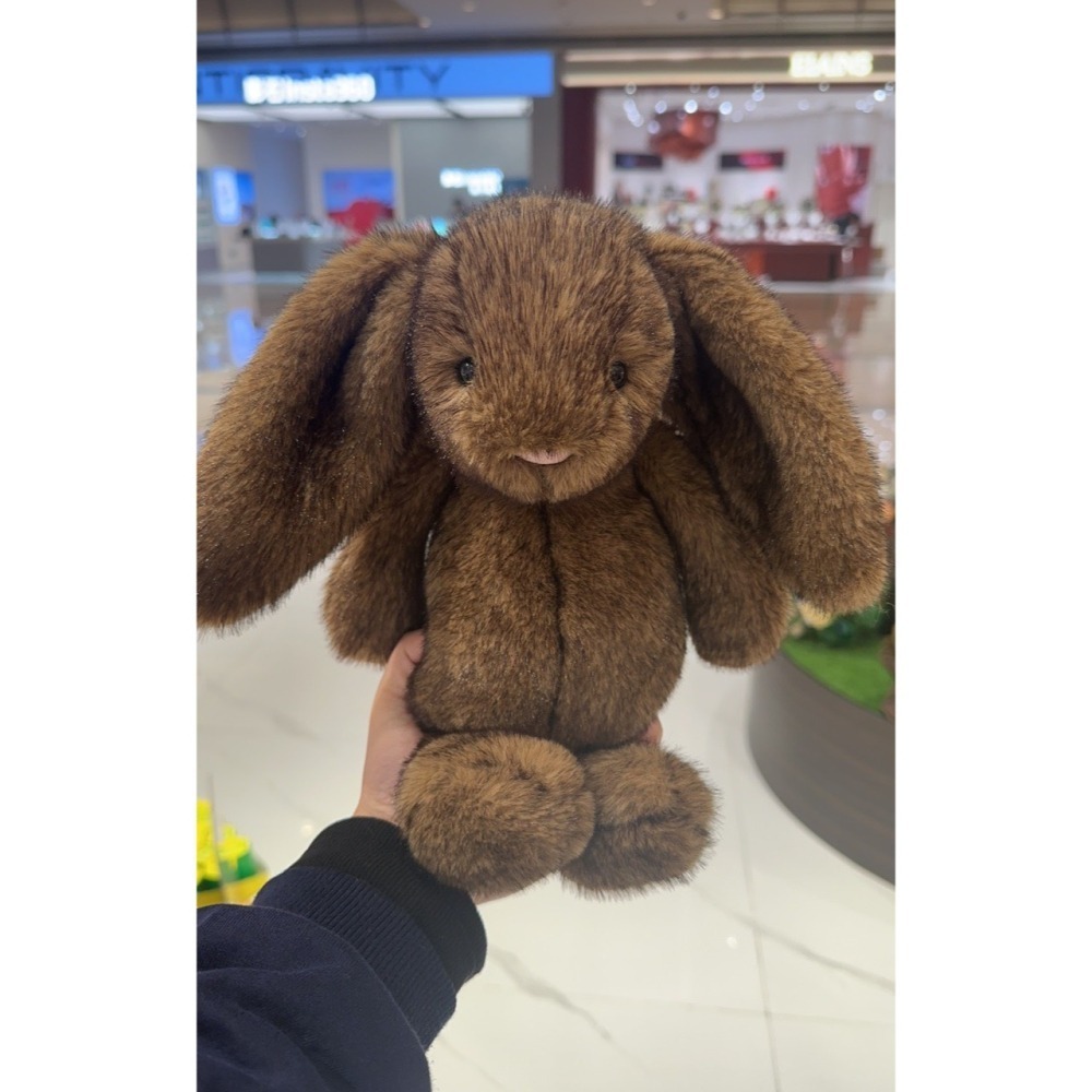 台中現貨 Jellycat 🫜金標致臻害羞霍普萊斯敦邦尼兔M 咖啡兔 Hoppleston Luxe Bunny-細節圖7