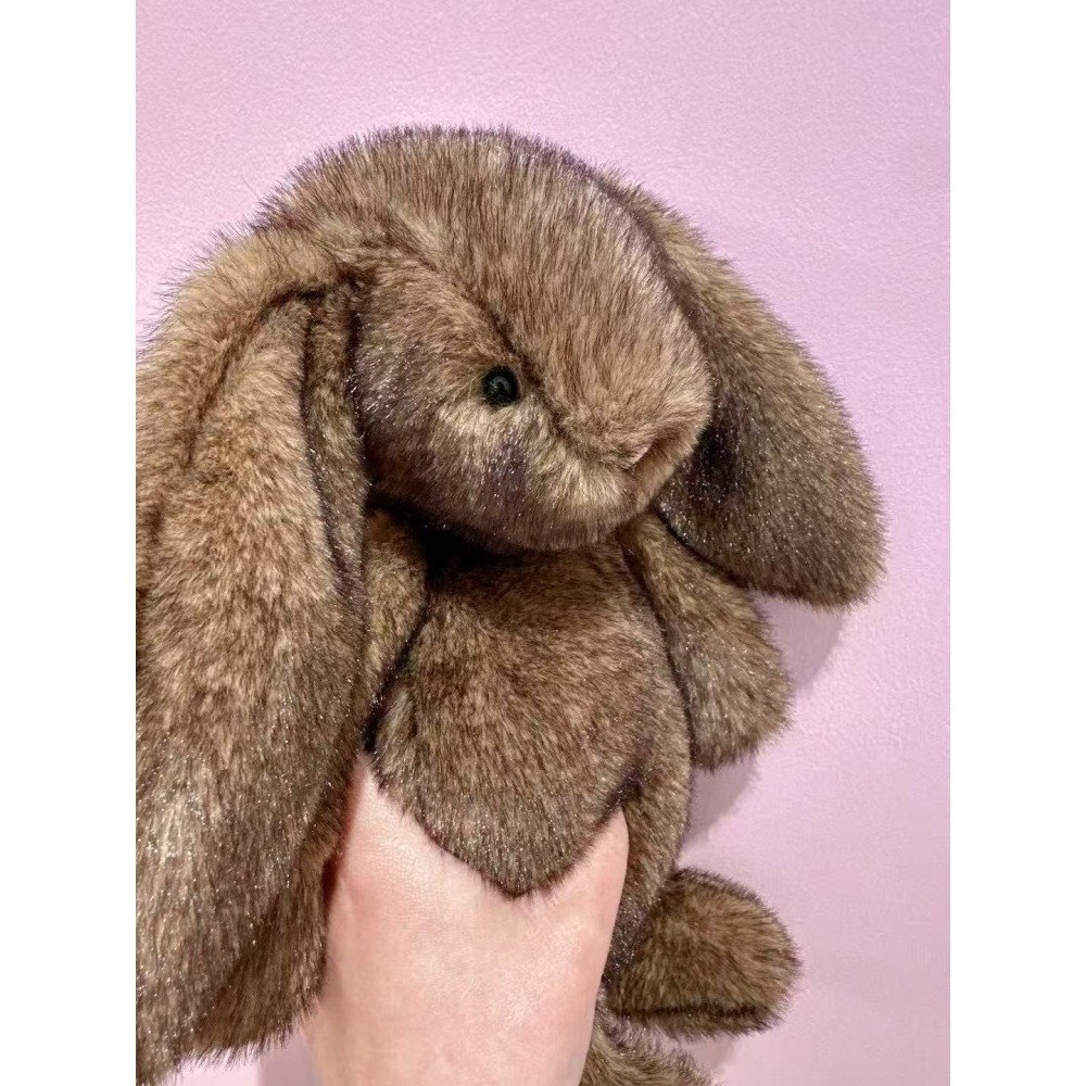 台中現貨 Jellycat 🫜金標致臻害羞霍普萊斯敦邦尼兔M 咖啡兔 Hoppleston Luxe Bunny-細節圖11