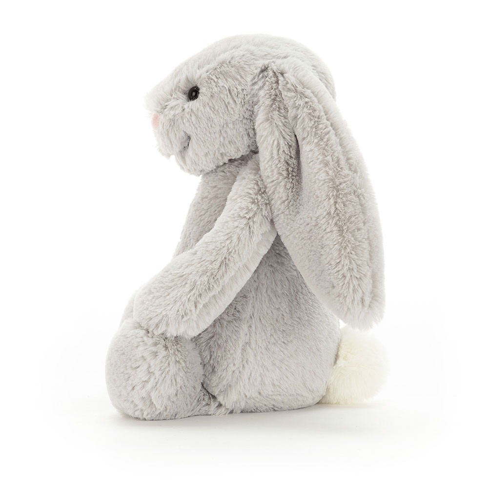 Jellycat 銀灰色 純色M邦尼兔🐰 Bashful Silver Bunny-細節圖3