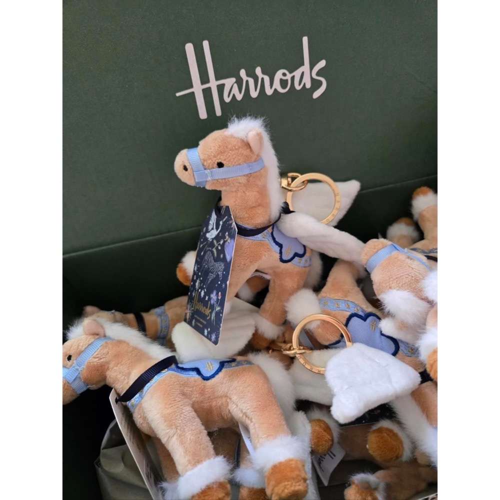 台中現貨⚡️英國🇬🇧正品 Harrods 小飛馬 馬年 飛天小馬 幸運小馬 鑰匙扣 吊飾 聖誕限定 飛馬-細節圖8