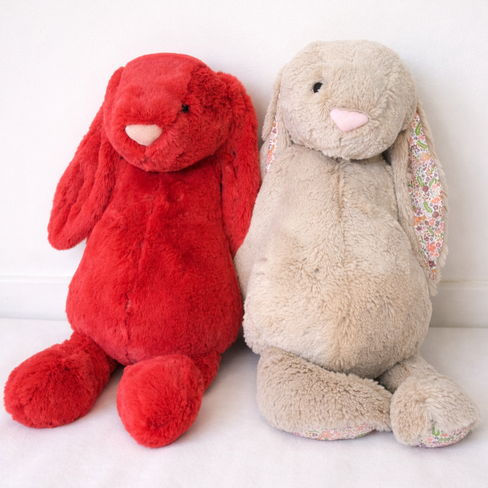 台中現貨⚡️Jellycat 51cm 史嘉莉 米色拿鐵碎花 邦尼兔