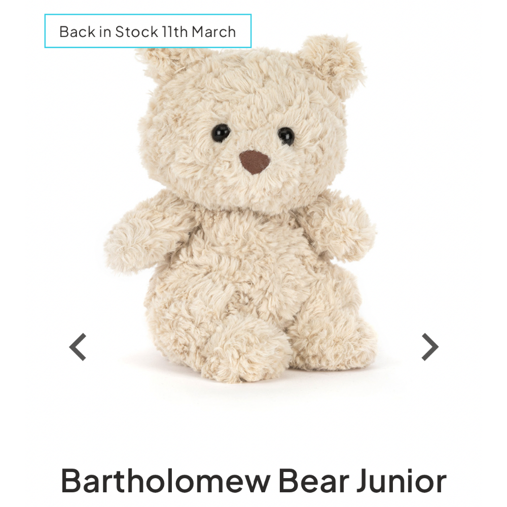 台中現貨 正品Jellycat 巴塞羅熊崽娃娃🧸巴塞羅熊 小熊 巴熊-細節圖2