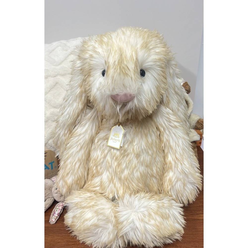 即將抵台 SPRING 春日潦草兔 華麗款🇬🇧 jELLYCAT 兔子 51 LUXE 2026 含吊卡保護套-細節圖7
