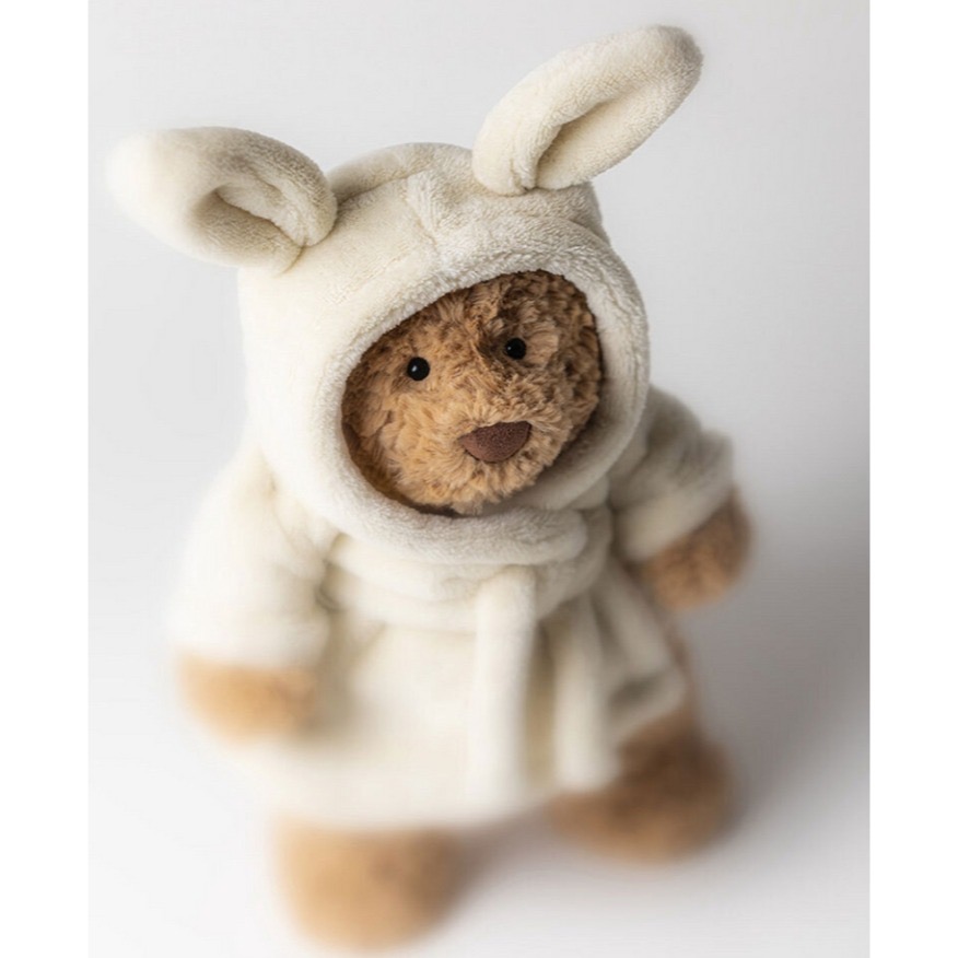 台中現貨 Jellycat 正品 兔子浴袍 連身褲 巴熊 2026新品 Bartholomew Bear-細節圖5