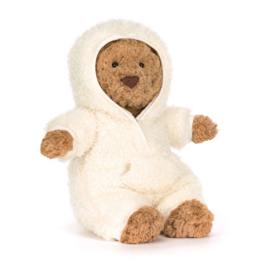 台中現貨 Jellycat 正品 兔子浴袍 連身褲 巴熊 2026新品 Bartholomew Bear-細節圖10