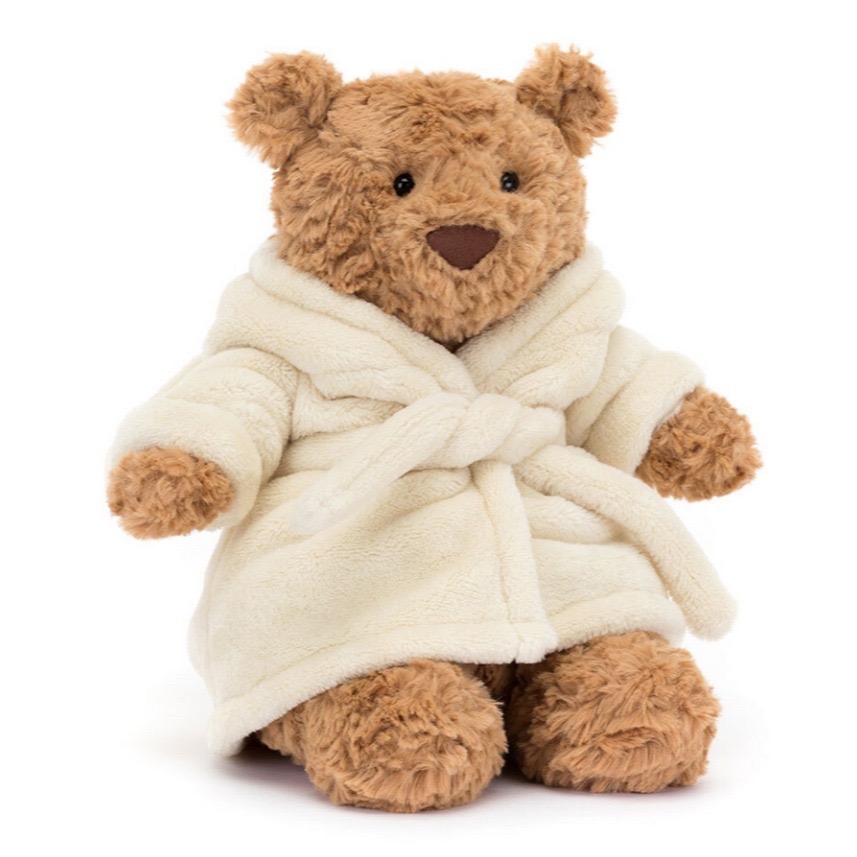 台中現貨 Jellycat 正品 兔子浴袍 連身褲 巴熊 2026新品 Bartholomew Bear-細節圖9
