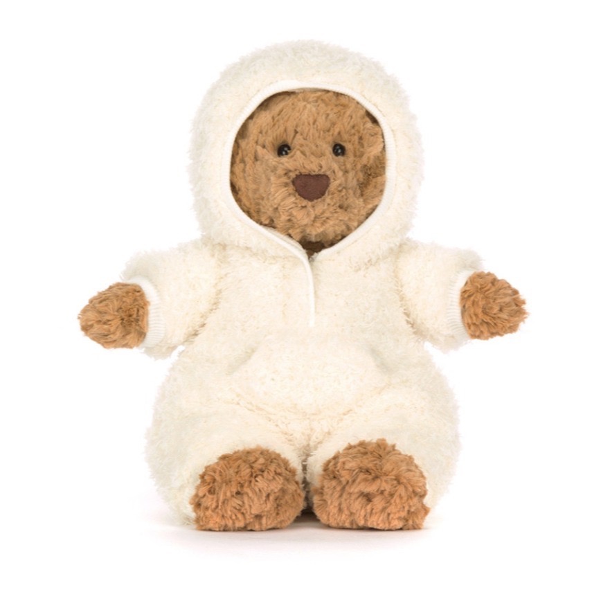 台中現貨 Jellycat 正品 兔子浴袍 連身褲 巴熊 2026新品 Bartholomew Bear-規格圖1