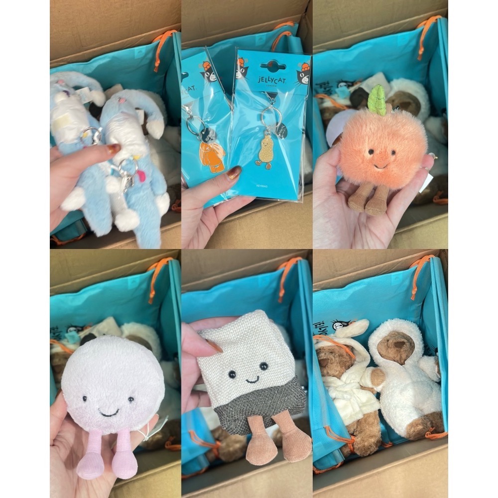 台中現貨 Jellycat 含防塵袋 桃子蜜桃吊飾 水蜜桃吊飾 Amuseables Peach Bag Charm-細節圖2