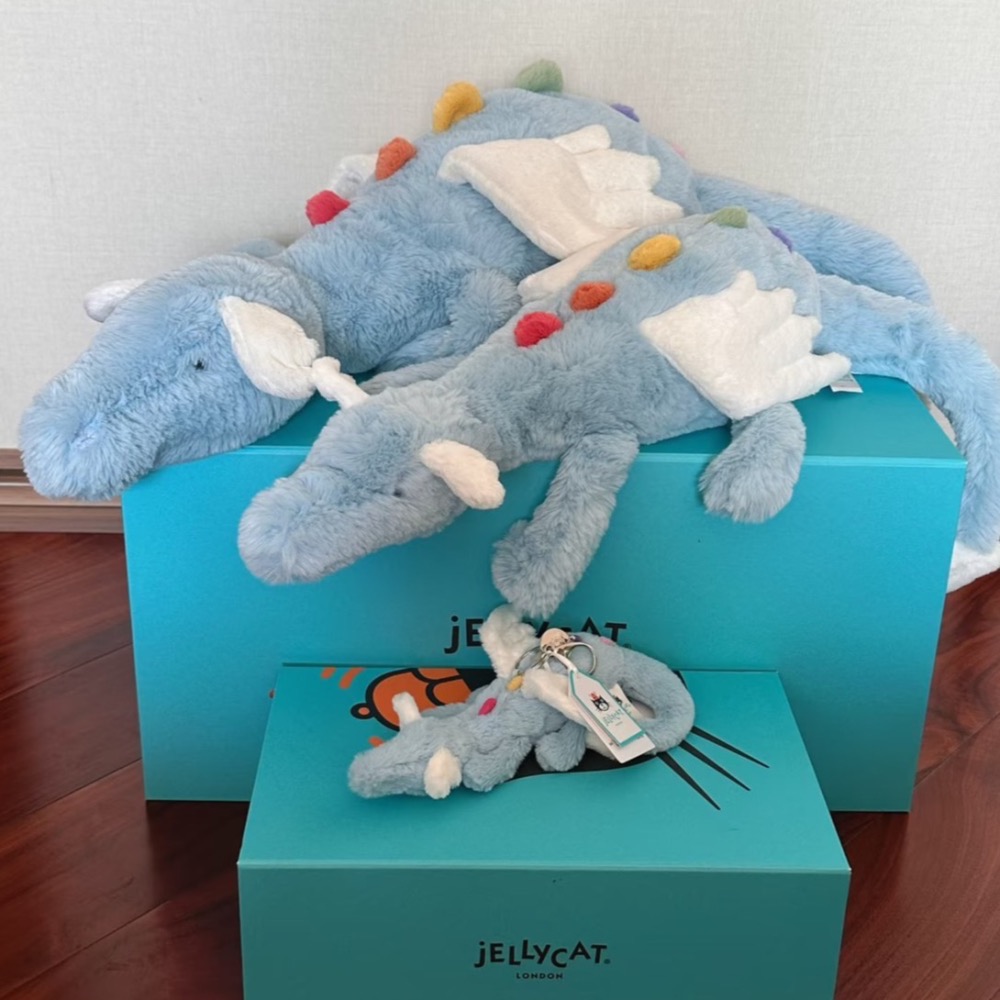 台中現貨 正品Jellycat 天空龍吊飾 包包吊飾 2026新款 Sky Dragon Bag Charm-細節圖3