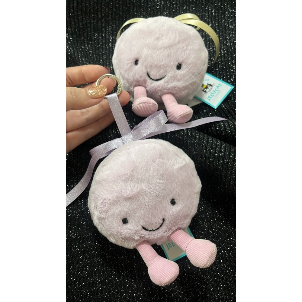 Jellycat 正品 法國限定 紫色馬卡龍 可改吊飾 Amuseables May Macaron-細節圖2