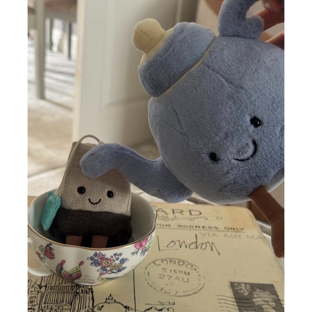 台中現貨⚡️Jellycat 正品 英國限定 茶包娃娃 可改吊飾  Amuseables Steepy Tea Bag-細節圖3
