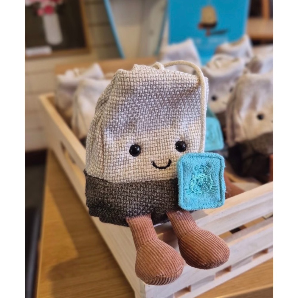 台中現貨⚡️Jellycat 正品 英國限定 茶包娃娃 可改吊飾  Amuseables Steepy Tea Bag-細節圖5
