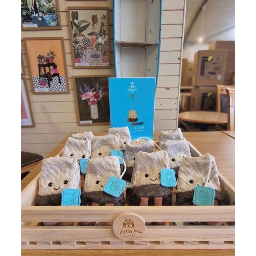 台中現貨⚡️Jellycat 正品 英國限定 茶包娃娃 可改吊飾  Amuseables Steepy Tea Bag-細節圖6