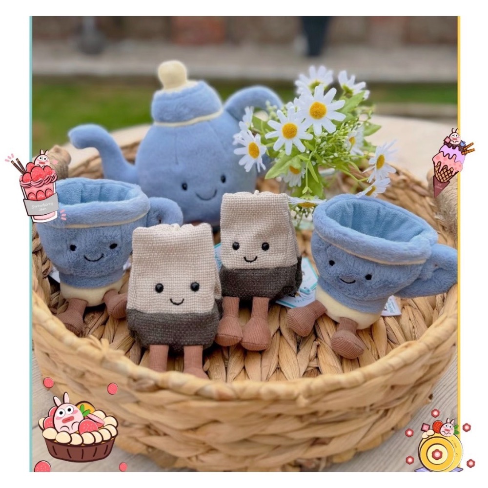 台中現貨⚡️Jellycat 正品 英國限定 茶包娃娃 可改吊飾  Amuseables Steepy Tea Bag-細節圖7