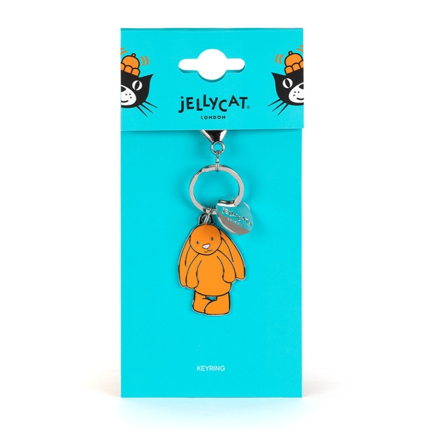 台中現貨⚡️Jellycat 正品 會員限定 立體鑰匙圈 橘兔 花生吊飾 Orange Bashful Peanut-細節圖7