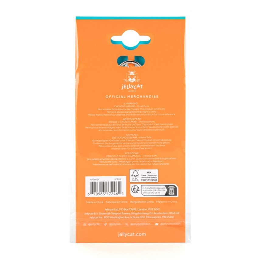 台中現貨⚡️Jellycat 正品 會員限定 立體鑰匙圈 橘兔 花生吊飾 Orange Bashful Peanut-細節圖8