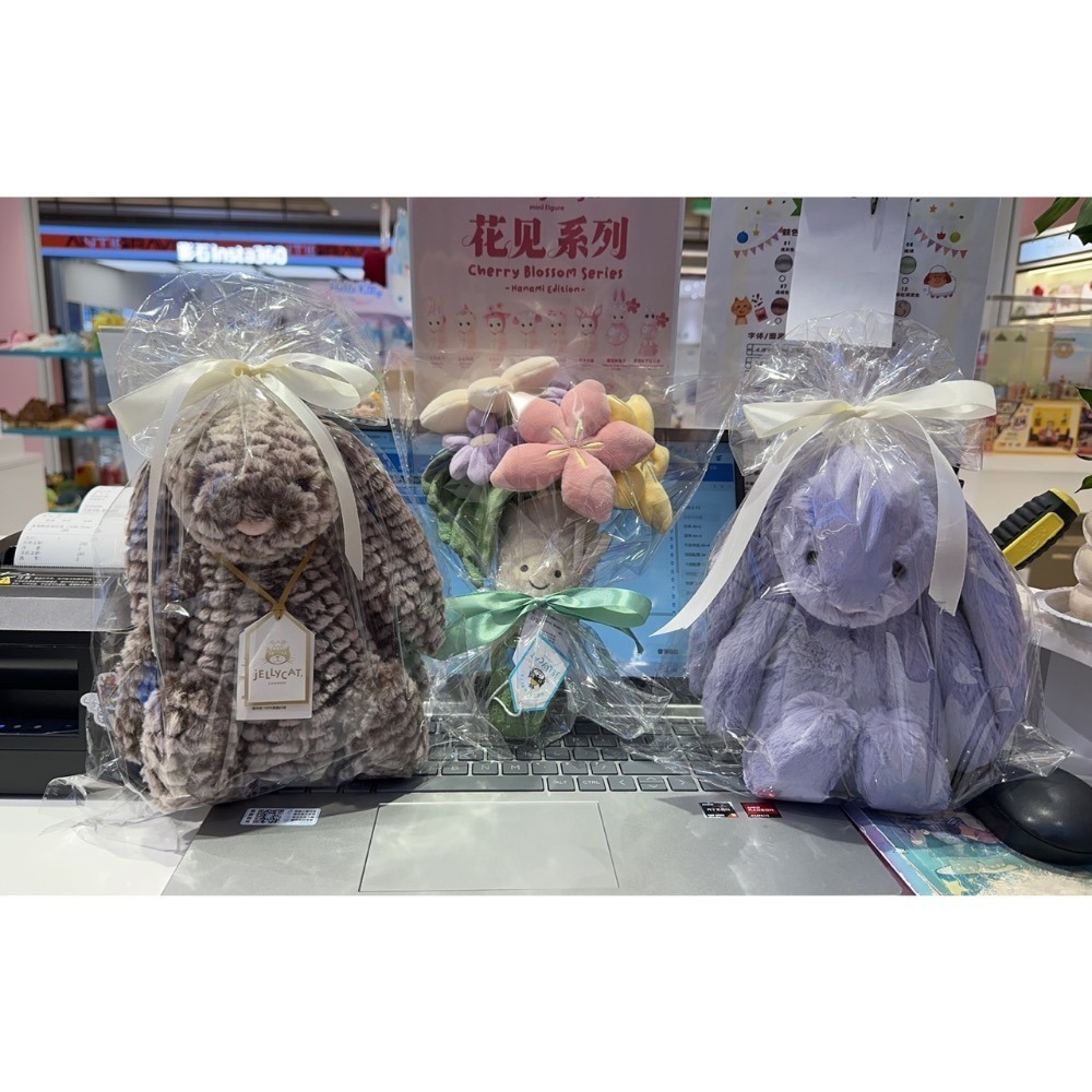 台中現貨⚡️Jellycat 正品 稀少色 紫羅蘭色 純色兔-細節圖3