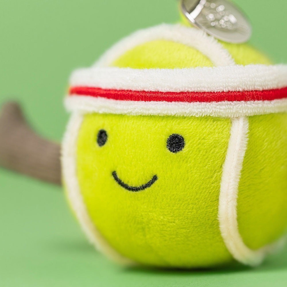 台中現貨 Jellycat 網球 足球 棒球鑰匙圈 13CM 🎾 Sports Tennis Ball-細節圖2
