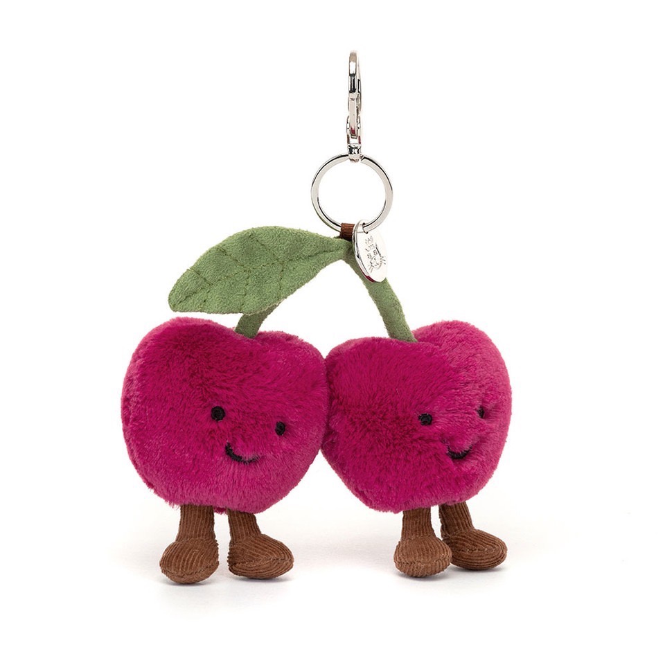 台中正品現貨⚡️含防塵袋 jellycat 超夯櫻桃吊飾 Amuseables Cherries Bag Charm-細節圖10