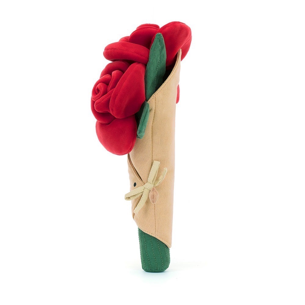 台中現貨 Jellycat 正品 玫瑰花束 彩色花束 捧花 含吊卡保護套  Rose Bouquet Flowers-細節圖9