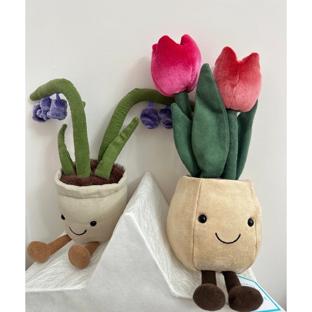 台中正品現貨⚡️Jellycat 正品 鬱金香 植物盆栽 玩偶Amuseable Tulip Pot-細節圖3