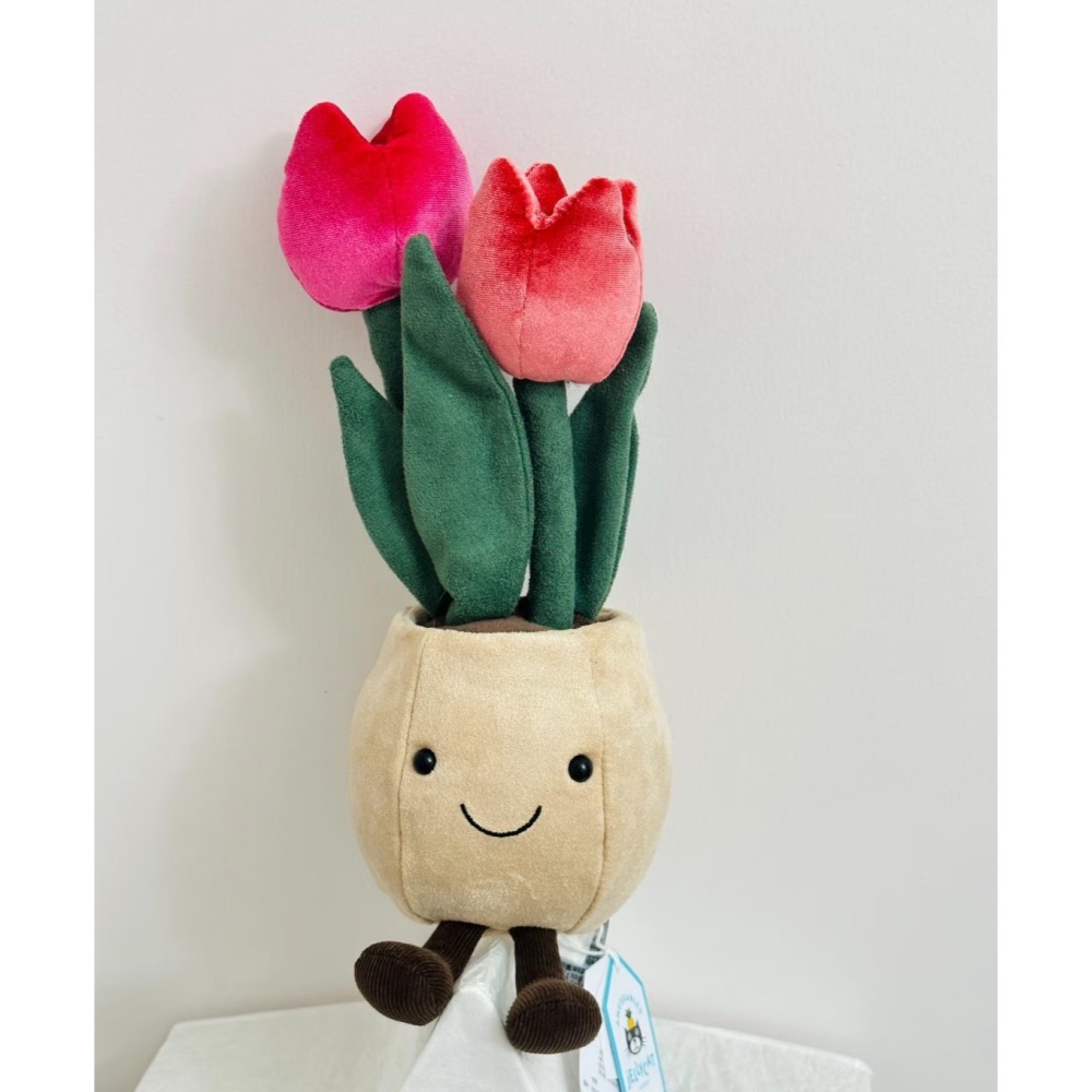 台中正品現貨⚡️Jellycat 正品 鬱金香 植物盆栽 玩偶Amuseable Tulip Pot-細節圖6