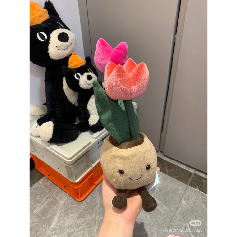 台中正品現貨⚡️Jellycat 正品 鬱金香 植物盆栽 玩偶Amuseable Tulip Pot-細節圖7