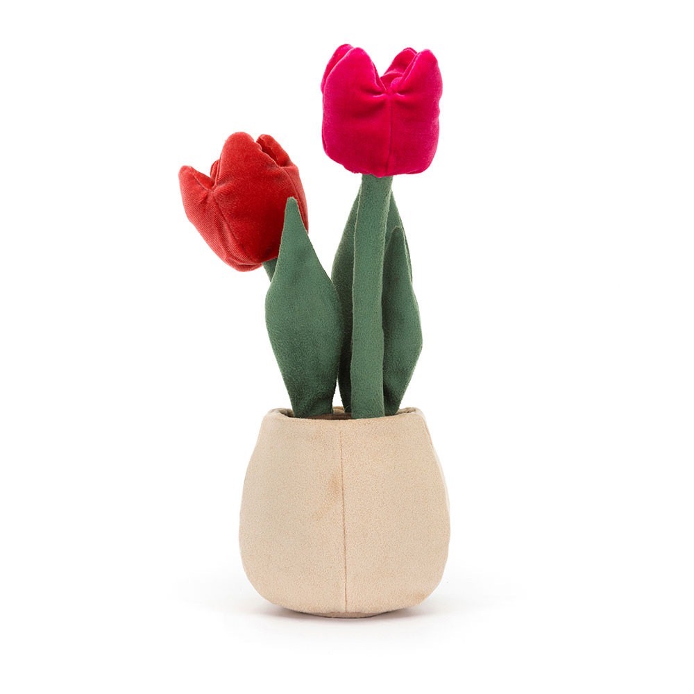 台中正品現貨⚡️Jellycat 正品 鬱金香 植物盆栽 玩偶Amuseable Tulip Pot-細節圖8