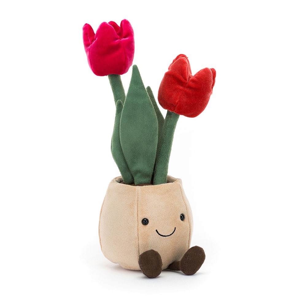 台中正品現貨⚡️Jellycat 正品 鬱金香 植物盆栽 玩偶Amuseable Tulip Pot-細節圖11