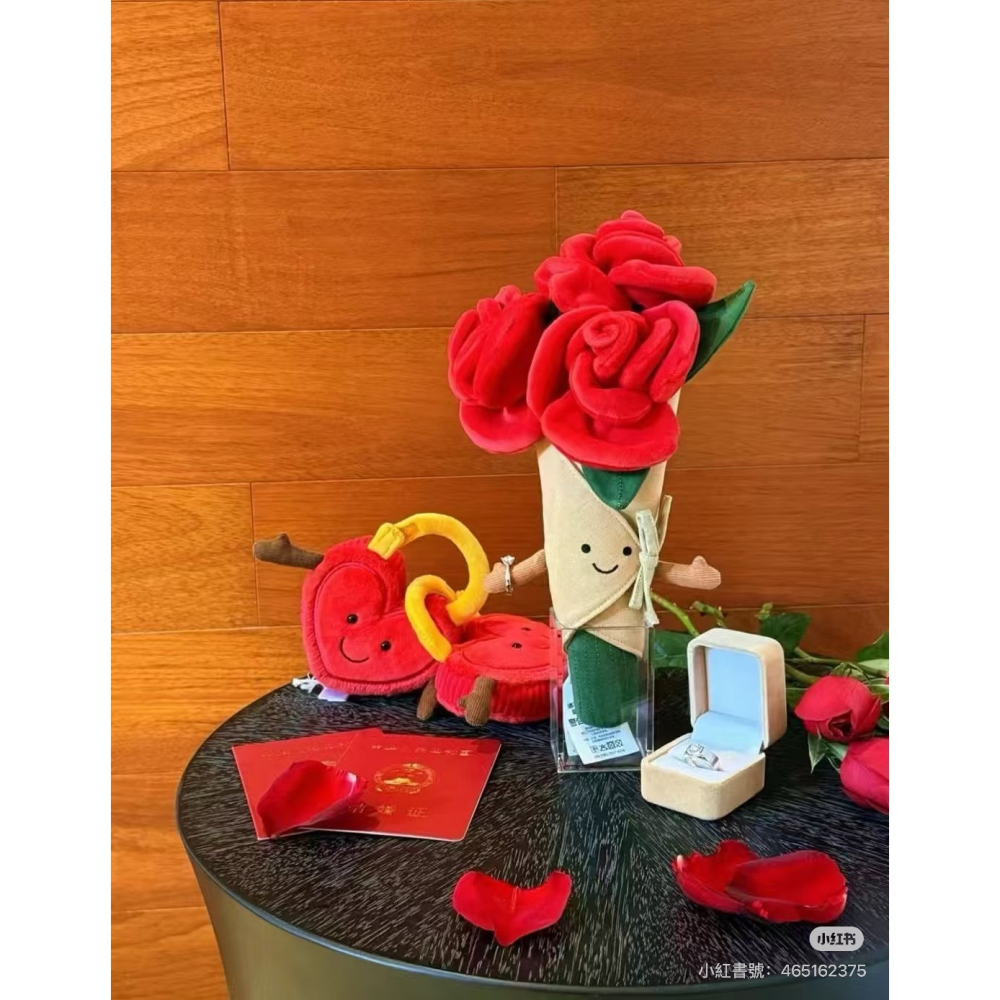 台中正品現貨⚡️退休款 Jellycat 正品 愛情鎖 同心鎖  買一送一 Love Locks-細節圖8