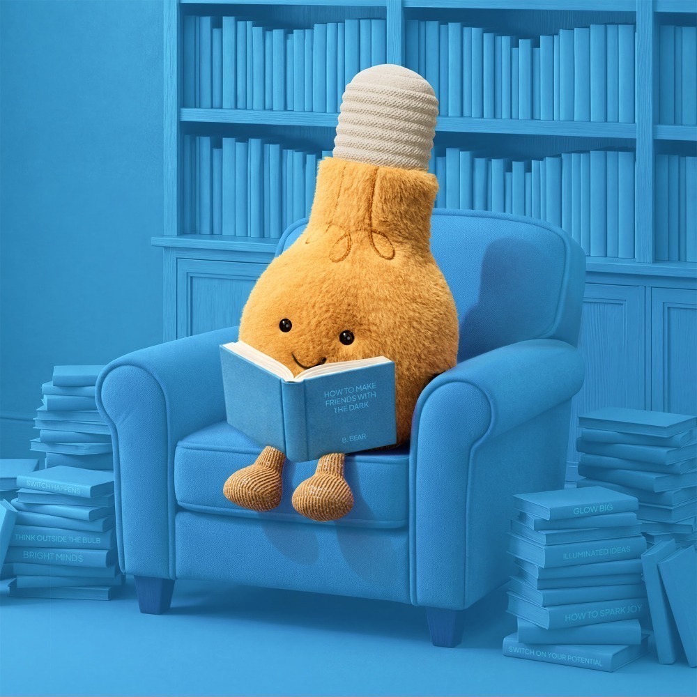 台中現貨⚡️Jellycat 正品 含防塵袋  趣味燈泡 Amuseables Lightbulb 可改吊飾-細節圖4