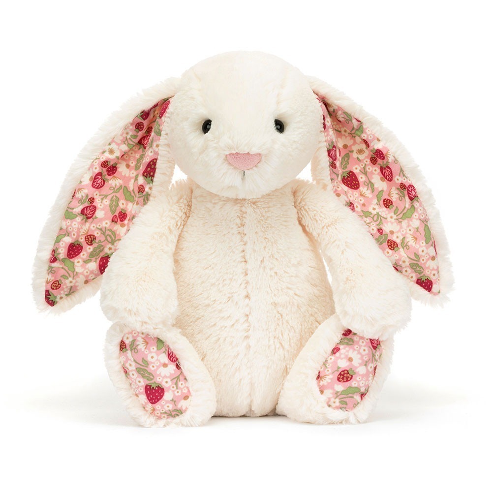 台中現貨 Jellycat 正品 M 草莓兔邦尼 Blossom Cream Bunny ＇Berry＇-細節圖6
