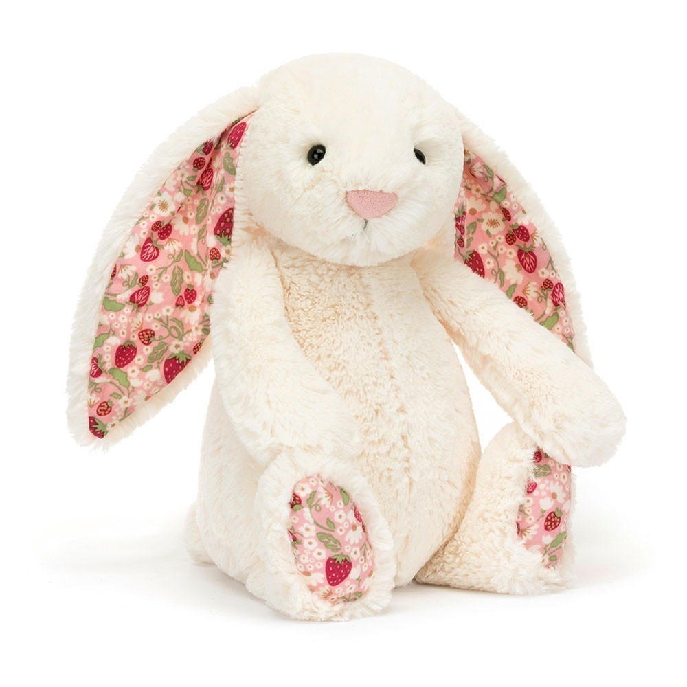 台中現貨 Jellycat 正品 M 草莓兔邦尼 Blossom Cream Bunny ＇Berry＇-細節圖9