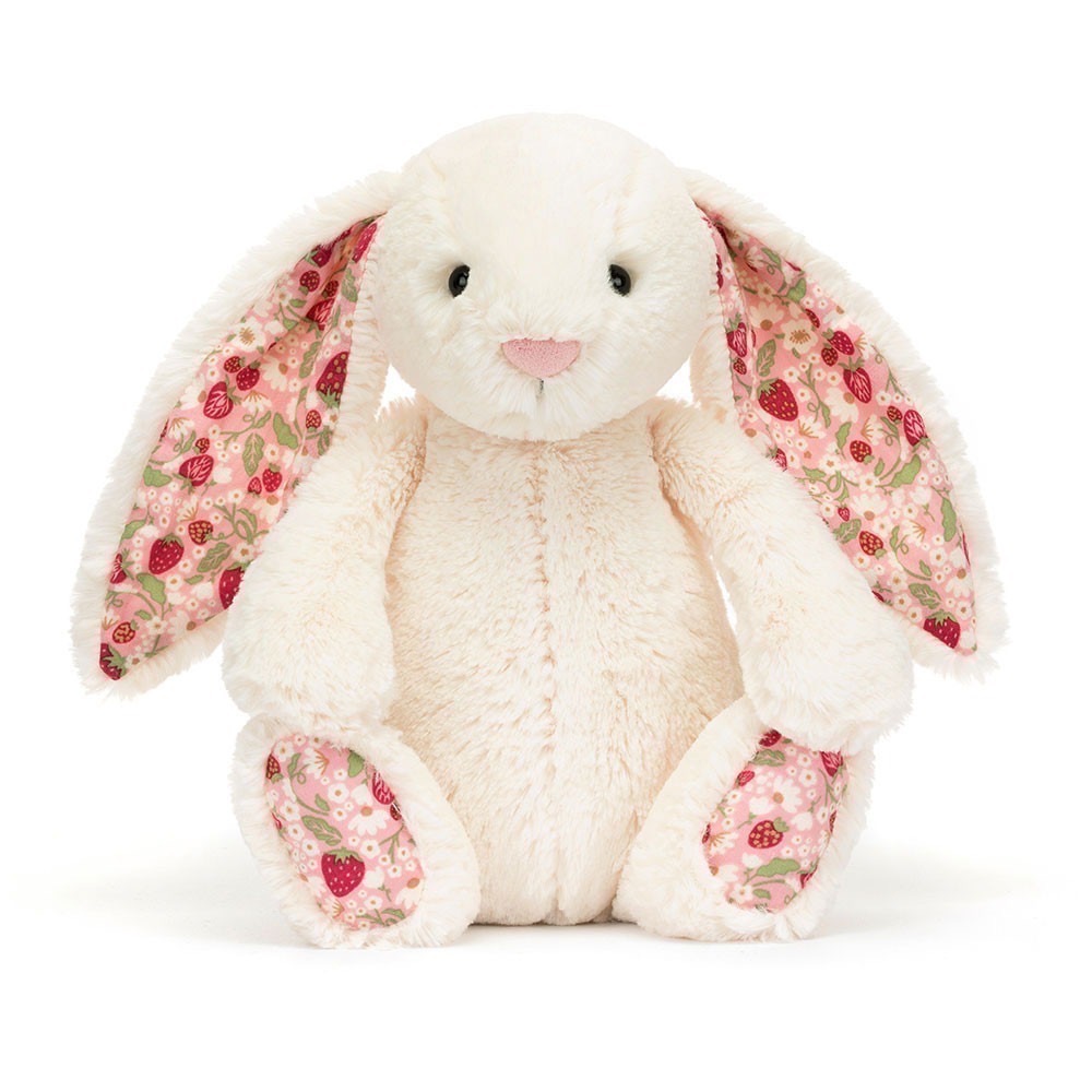 台中正品現貨⚡️Jellycat 31 18 M S草莓兔邦尼 Blossom Cream Bunny ＇Berry＇-規格圖9