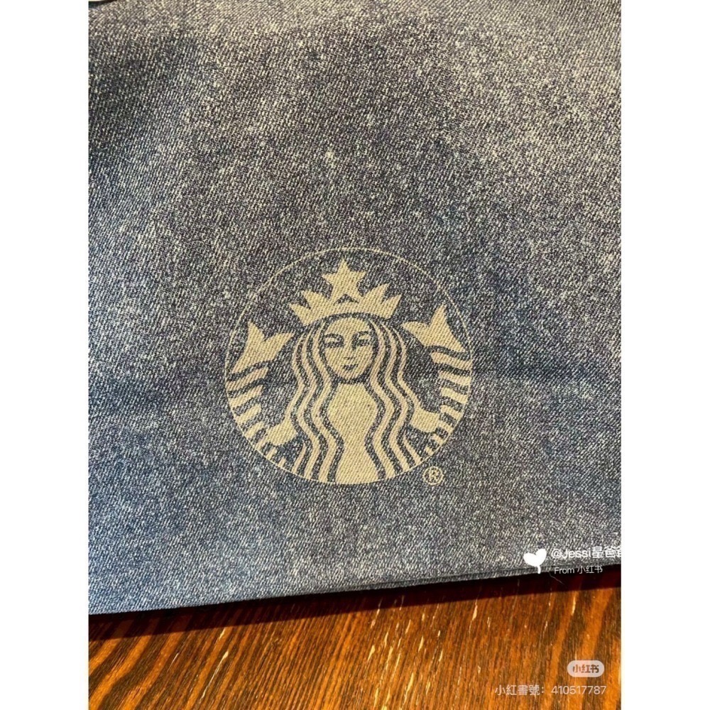 即將抵台🔥免運 星巴克正品 丹寧鏈條托特包 ✨丹寧星咖系列 立體毛巾刺繡 中國限定 2026 3月新品-細節圖10