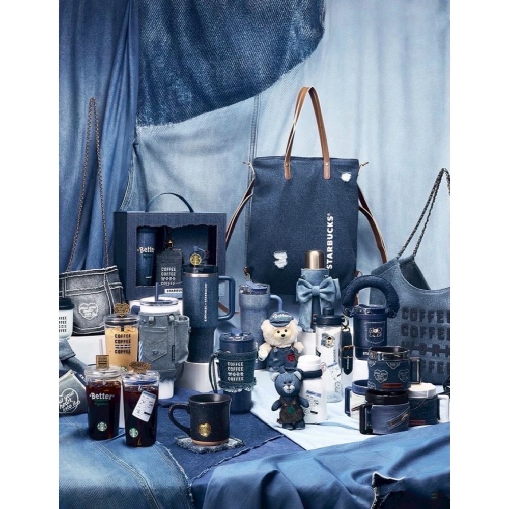 即將抵台🔥星巴克正品 丹寧蝴蝶結杯套鏈條＋460ml不鏽鋼復古銅金保溫杯✨丹寧星咖系列 中國限定 2026 3月新品-細節圖9